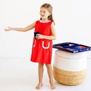 THE BEAUFORT BONNET COMPANY Primland Play Dress -RichmondRed Size 6 EUC